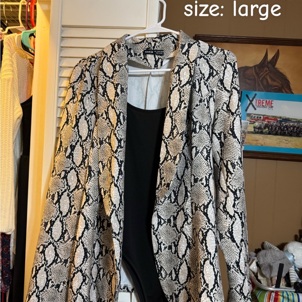 Snake Print Blazer